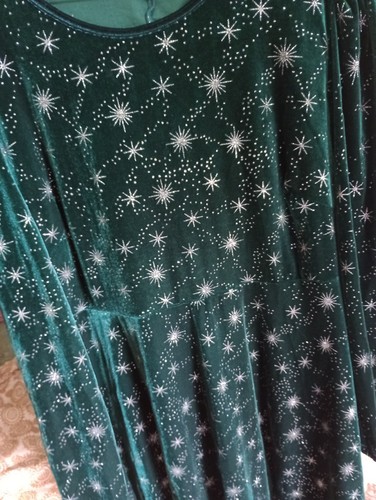 Abito donna velluto verde con - verde,