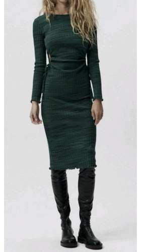 Abito zara verde manica lunga - zara,